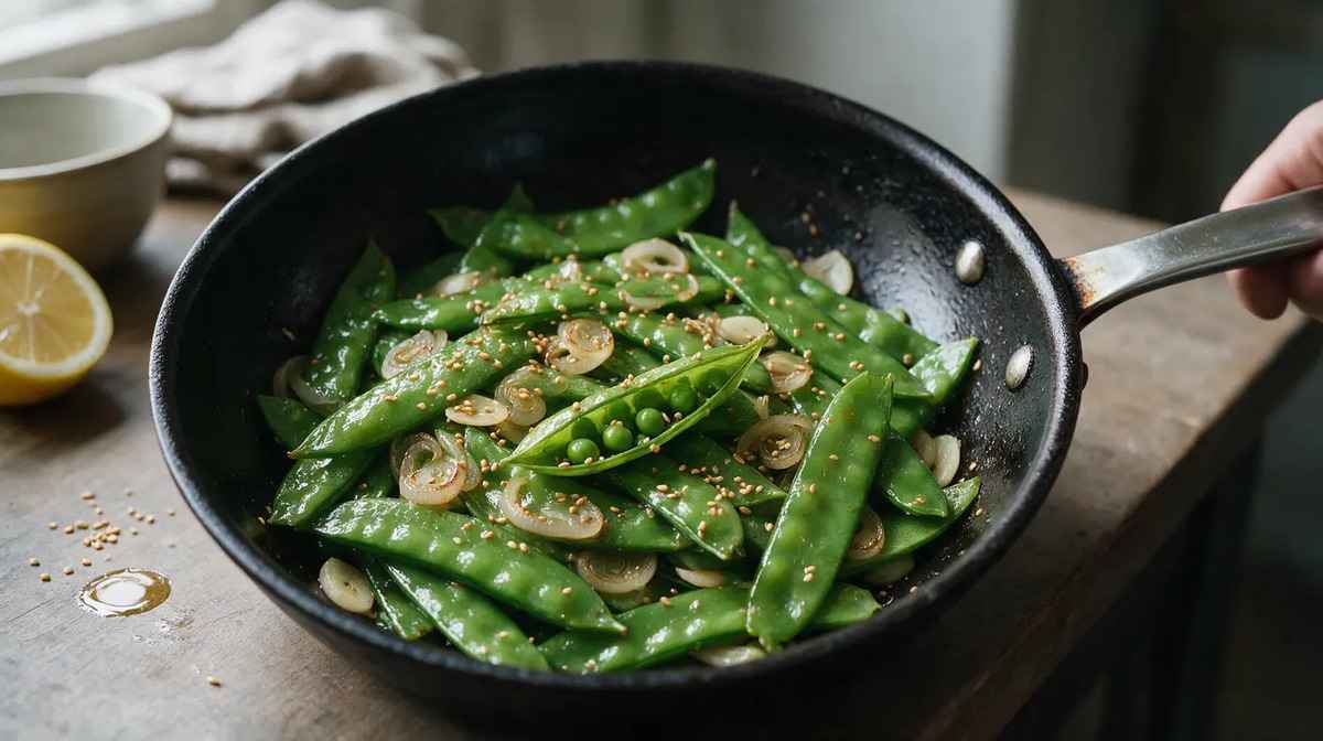 Receta Fácil de Pois Gourmand Salteados en la Sartén